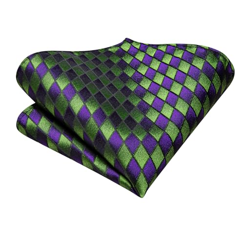Image of Hi-Tie Men's Tie Sets Silk Paisley Striped Necktie Pocket Square Cuff-links Sets Wedding Business Holiday