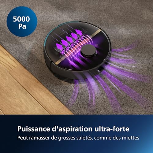 Philips Série 7000 HomeRun Robot Aspirateur nettoyage batterie jusqu'à 180 min 4 modes XU710001 - vue 3