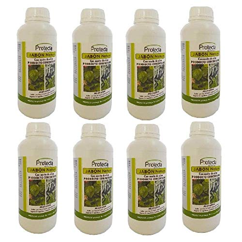 BIOSIX Jabón Nature Negro de Marsella Polivalente Jardín 1 Litro - Caja de 8 Unidades