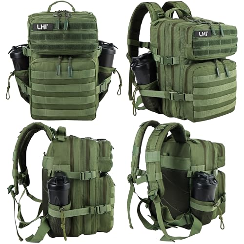 Image of LHI Tactical Military Backpack for Men and Women 25L /35L Army Assault Pack Bag Small Rucksack with Bottle Holder