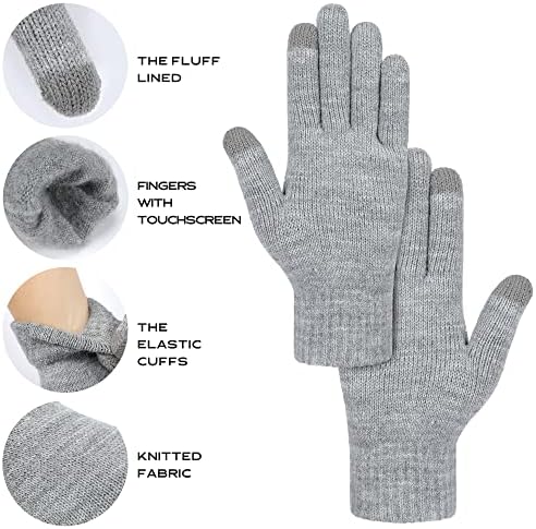 KELOYI Women's Tactile Warm Fleece Lined Gloves