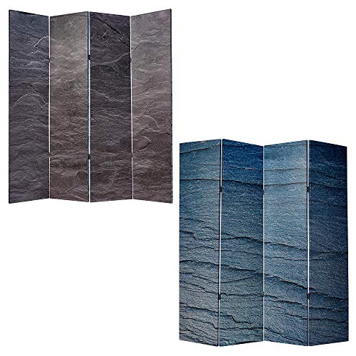 Screen Gems Black Slate 4-panel Room Divider 7ft. Tall