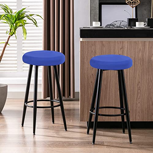 Deisy Dee 4PCS Round Bar Stool Seat Covers Stretch Round Chair Covers for 13-16 Inch Stool Chair (RoyalBlue) by Deisy Dee - Image 2