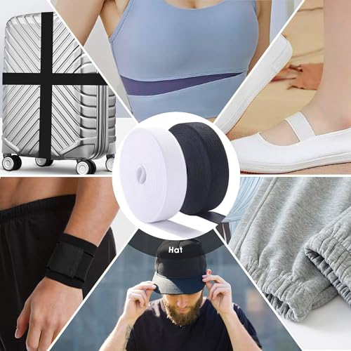 Miniatura 7 de Coser La Banda Elástica, 10 Metro Cinta Elástica De Costura 15mm Para Pantalones Tejidos Elásticos Diy Craft Para Coser, No Se Deforma Fácilmente, Negro