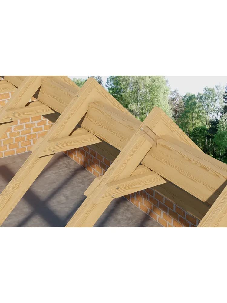 WKCP-B Vis à Bois Tête Plate 8 X 200 Mm – Lot De 50, Galvanisées Blanches, TX40, Pour Constructions Bois
