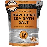 19 lbs Raw DEAD SEA SALT Not cleaned, still Contains all dead sea minerals Including Dead sea Mud, Fine Medium Grain Large resealable Bulk pack,