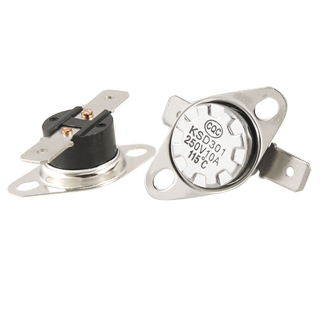 5x KSD301 Thermostat 115°C – Temperaturschalter NC, 250V 10A, Automatischer Reset, Für Haushaltsgeräte