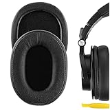 Geekria イヤーパッド QuickFit 互換性 パッド オーディオテクニカ Audio Technica ATH-M50X, M50XBT, M50xBT2, M50, ATH-M40X, M30, M20, AR5BT ヘッドホンに対応 パッド イヤー/イヤーカップ (プロテインレザー/ブラック)
