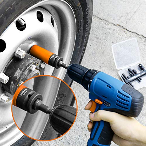 Thinkwork Impact Socket Adapter Set, 1/4" 3/8" 1/2" Drive Drill Socket Adapter With Bit Holder And Storage Case For Impact Driver & Drill, Cordless Drill & Screwdriver, Power Drill & Driver, 9-Piece #TOP2