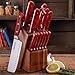 The Pioneer Woman Cowboy Rustic Cutlery Set, 14-Piece, Red