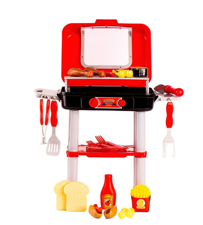 Jeu Pour Barbecue Pour Enfants,Outils Jeu Interactifs Pour Barbecue Play House Barbecue En Bois Cuisine Cuisine Playset Pre Amz B