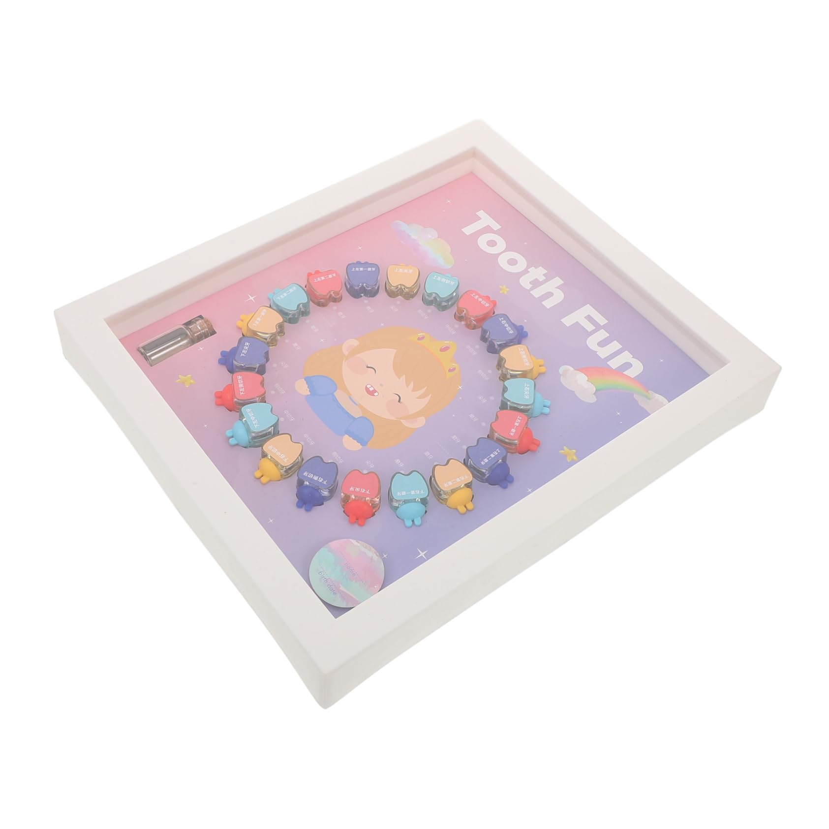 ibasenice First Tooth Box for Boys and Girls Tooth Holder for Boys and Girls Keepsake Spacious Interior