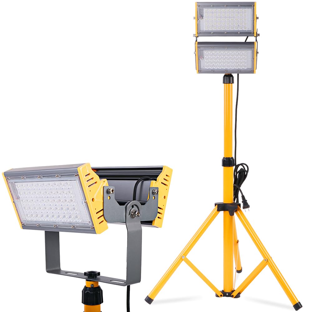 Amazon.co.jp: LED三脚投光器 ワークライト 50w*2 1000W相当