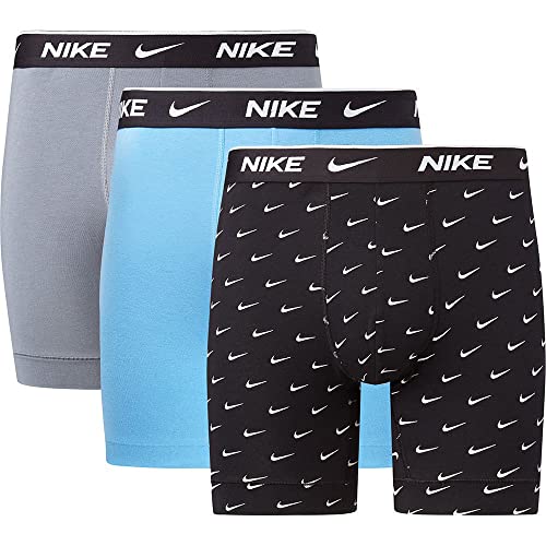 Nike Herren Everyday Cotton Stretch Boxer Briefs 3Pk, Swoosh...