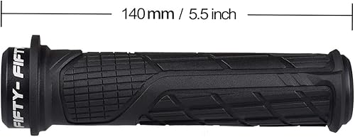 Miniatura 4 de FIFTY-FIFTY Empuñaduras de manillar de bicicleta de montaña, empuñaduras MTB de bloqueo único, cómodos agarres de bloqueo de bicicleta, empuñaduras