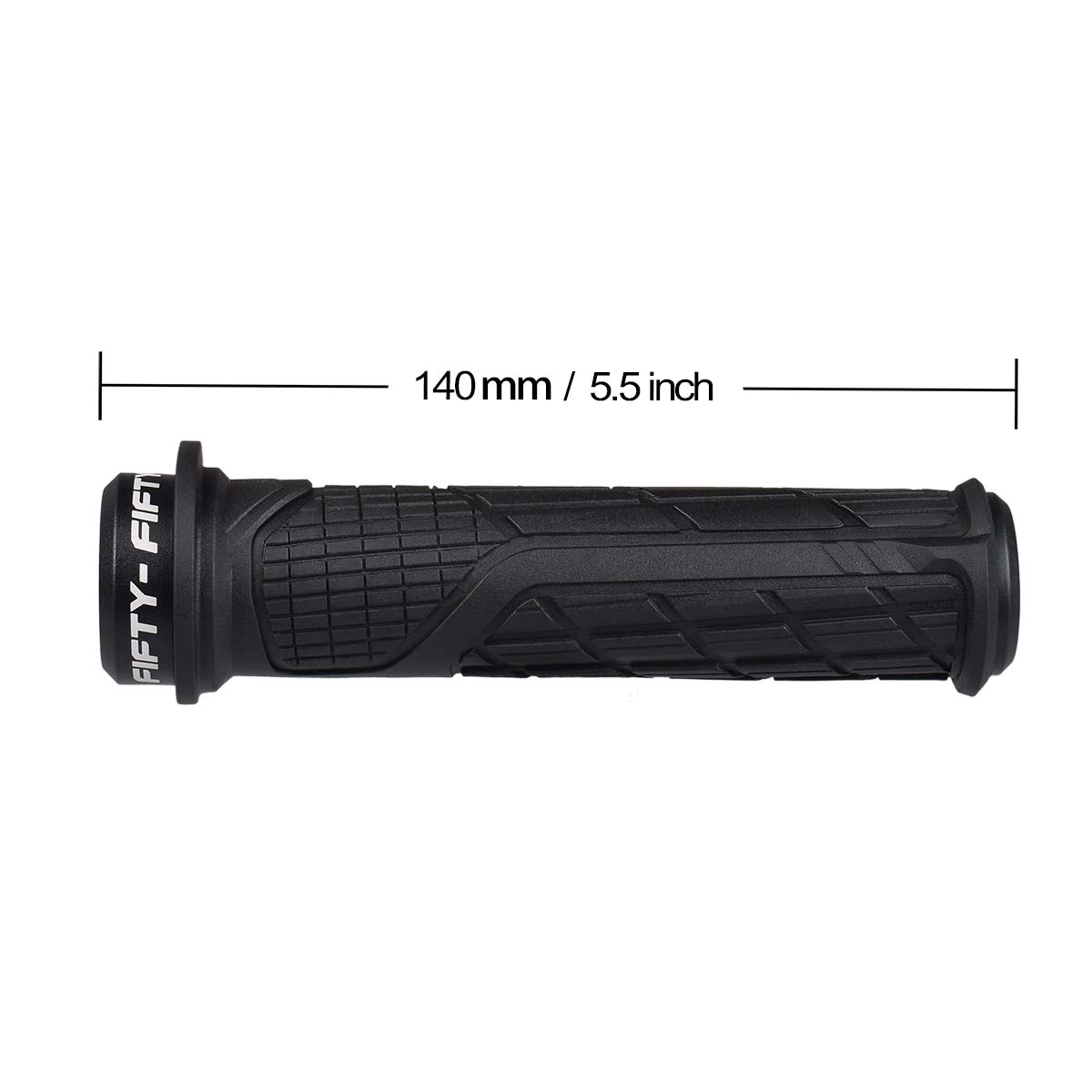 FIFTY-FIFTY MTB Griffe, Fahrradgriffe aus rutschfestem Gummi, Single Lock-on Fahrrad Griffe/Lenkergriffe MTB für Mountainbike, Enduro, Downhill, Trail, E-Bike