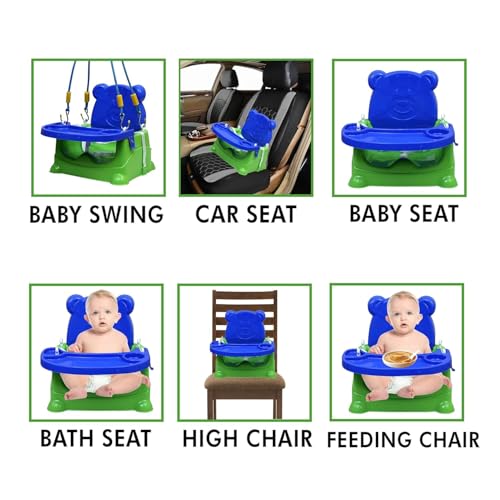 Image of Maanit Multipurpose Baby Swing Jhula with Adjustable Straps (Green)