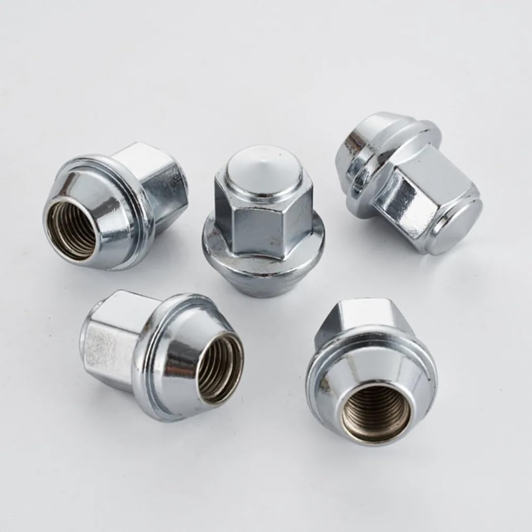 Nakrętki do Kół dla Forda Mustanga 2015-2020, 20 szt. nakrętek chromowanych M14x1,5, 13/16, 21mm, sześciokątnych, wysokość 37mm