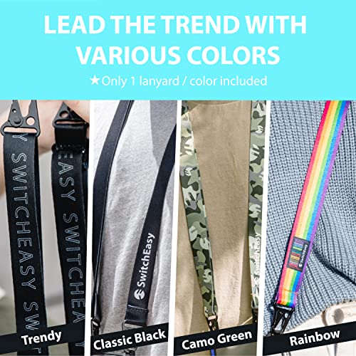 Switcheasy Iphone 13 Pro Max Case With Strap - Odyssey, 6.7" Aircraft-Grade Aluminum Crossbody Case With Lanyard, Us Military-Grade Protection, Adjustable Fashion Neck Strap (Classic Black) #TOP6