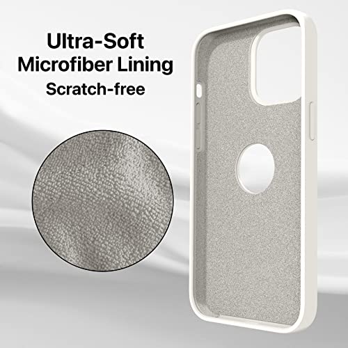 Image of Vaku Luxos Liquid Silicon Logo-Cut for iPhone 14 Pro Case Cover, Soft TPU, Shockproof, Scratch Resistant, 6 Feet Drop Protection, Compatible with iPhone 14 Pro Back Cover - Stone