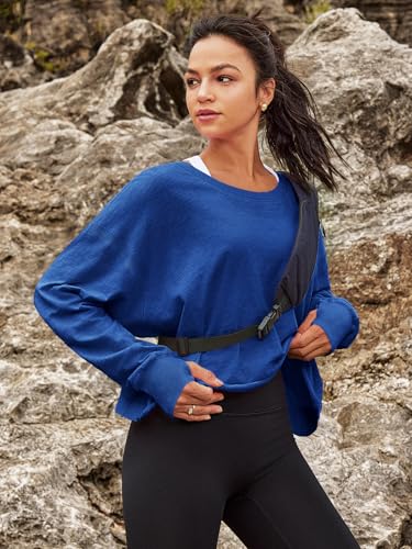 Image of Panadila Womens Open Back Workout Tops Long Sleeve Shirts
