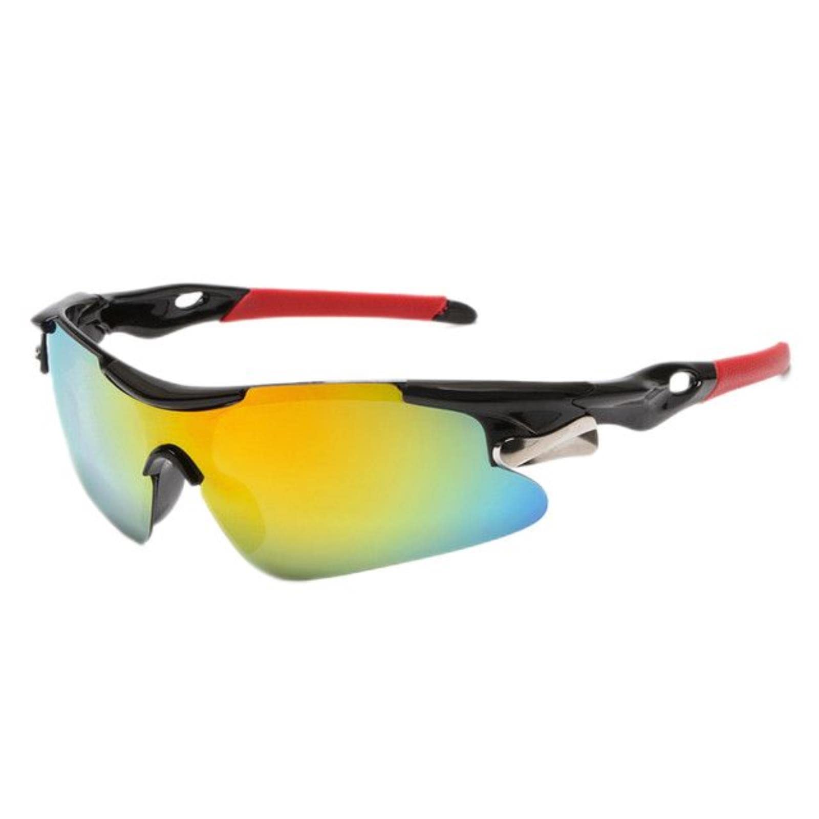 vfdaSWQQ Cycling Goggles, Road Bicycle Glasses Mountain Cycling Riding Protection Goggles Eyewear Bike Sunglasses-RED YELLOW