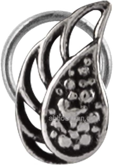 abhooshan Silver Alloy Nose Pin Studs for Women and Girls Stylish and Latest Gift for Wife Friend Mother Sister