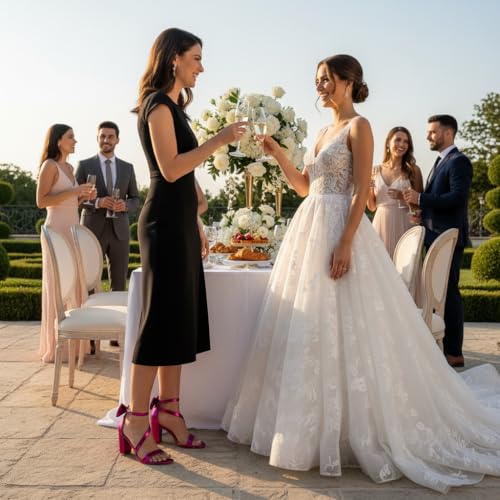 Image of Reimferce Womens Comfortable Heels for Wedding: No Blisters & Sore Feet by 40% Better Shock Absorption During Wedding - 8-Hour Keeping Pain-Free for Brides & Bridesmaids