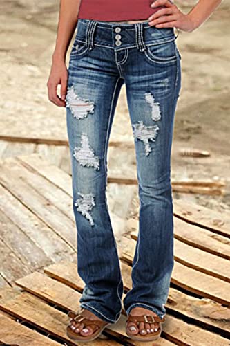 Pantalons évasé jambe large stretch et élastique Onsoyours - 3