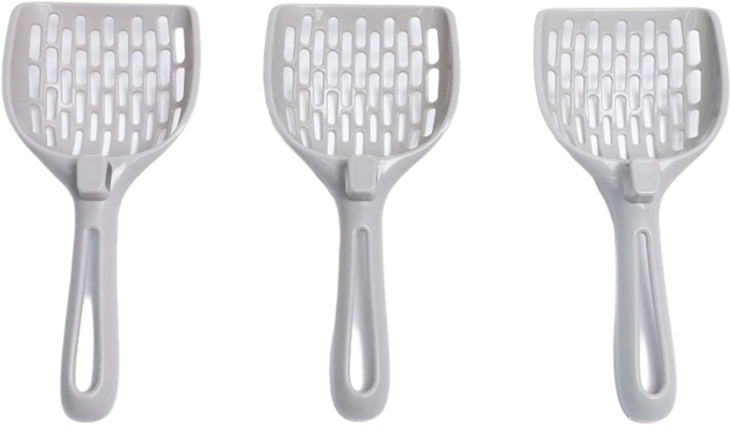 1/2/3pcs Durable Cat Litter Scoop, Plastic Grid Kitty Sand Shovel for Cleaning Pet Litter Box(1pc)