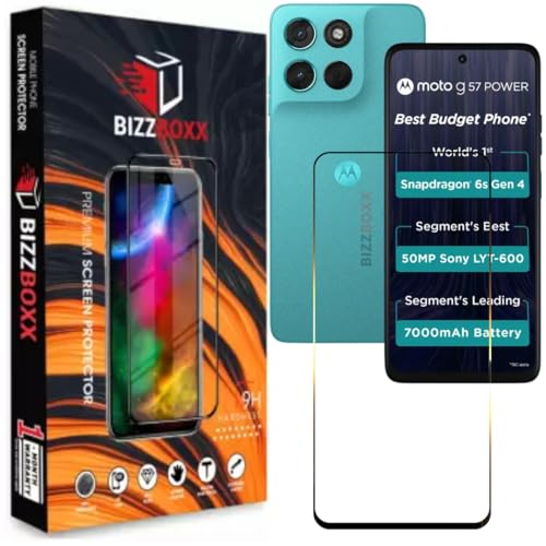 Image of Tempered Glass Compatible with moto g57 POWER Screen Protector Guard - HD Clarity, Anti-Fingerprint Screen Guard (g 57 POWER - 6.72 inch) With Installation Kit - Pack of 1