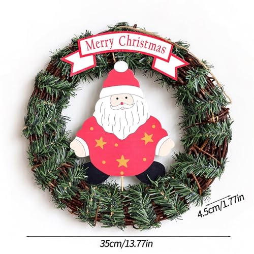 2 couronnes de Noël pour décoration extérieure festive de modèle C