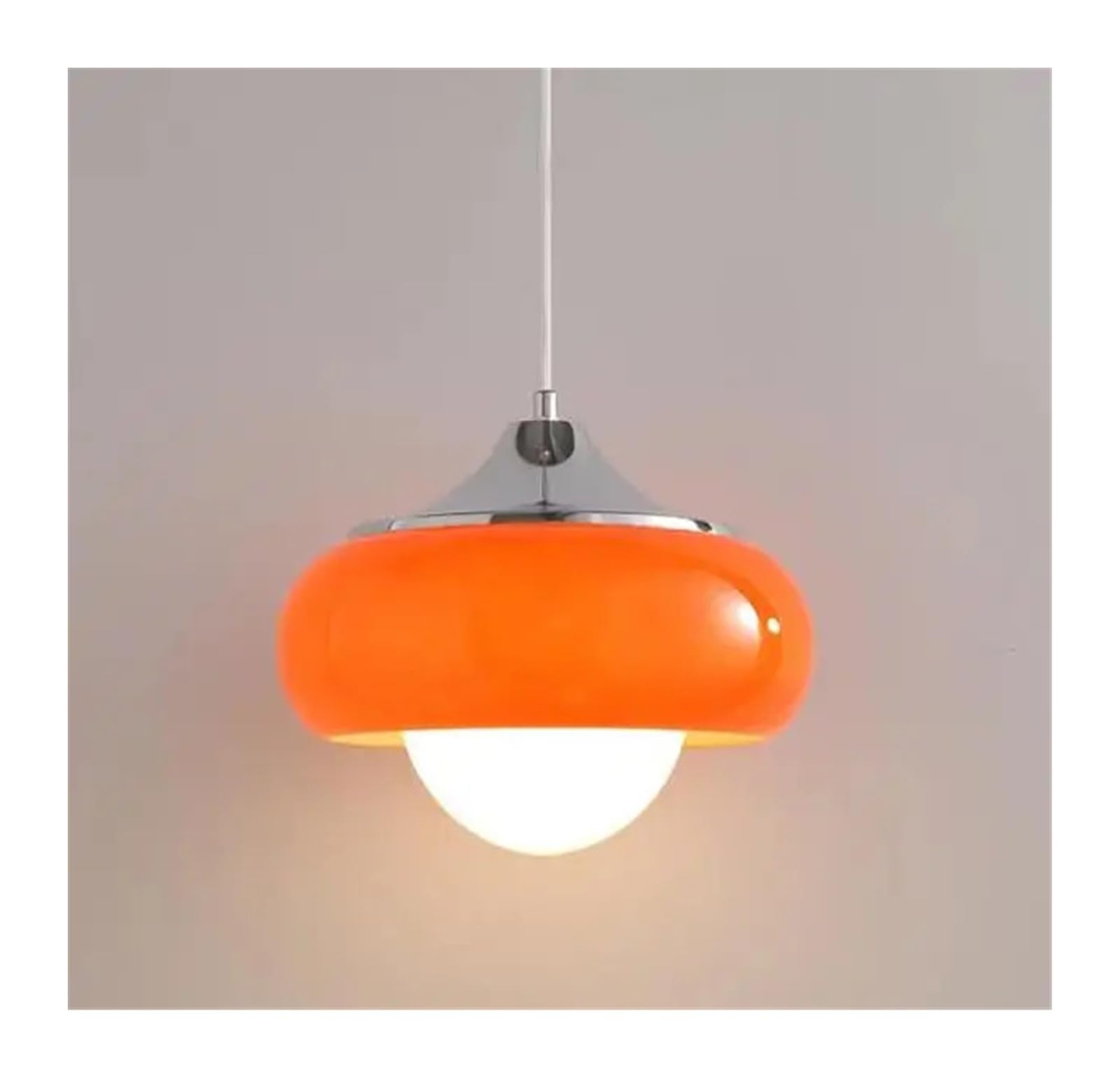 Bauhaus średniowieczny szklany żyrandol wiszący styl retro sypialnia stolik nocny salon design (czerwony, zimny)