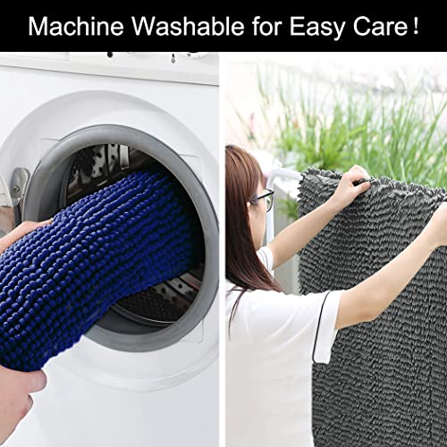 Hodeacc Rutschfeste Badematten-Set, hohe Wasseraufnahmedichte, weiche Mikrofaser, WC-Vorleger, WC-Sockelmatte… – Bild 6