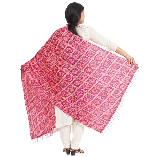 IGH Rajasthani Chinon Silk Dupatta Bandhej Print Dupatta 2.25 Meter Free Size Wedding Gift Return Gift2