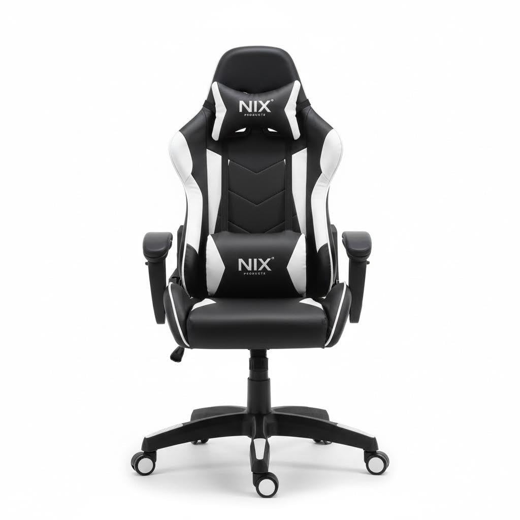 Silla de Oficina Ergonómica con Respaldo de Malla Transpirable, Soporte Lumbar y Altura Ajustable, Silla Escritorio Giratoria con Ruedas 360° (Gaming)
