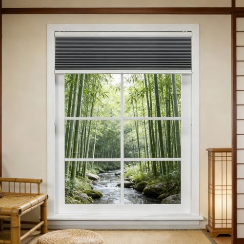 �u���C���h 90 x 110 cm �h�J�r���H�ȃG�l�y�����ϋv�ʋC�J�ϐ��ŃI�[�_�[�������s�v���t���ȒP�u���C���h���^�������?�~�[?����, �O���[