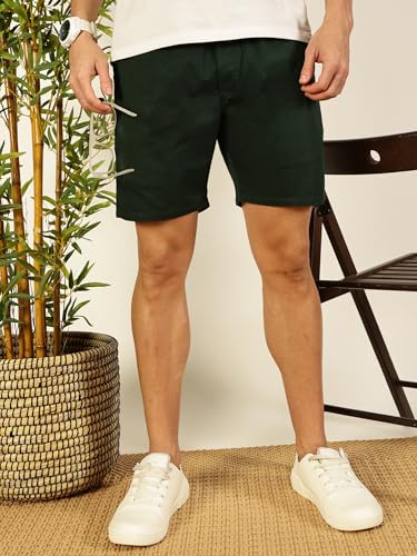 Image of Thomas Scott Men's | Solid | Chino Shorts | Regular Fit | 100% Cotton | Above Knee | Casual Short