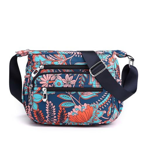 Image of Crossbody Bag for Women Ladies Multi Pockets Shoulder Bag Handbag Lightweight Nylon Casual Messenger Bag Travel Purse