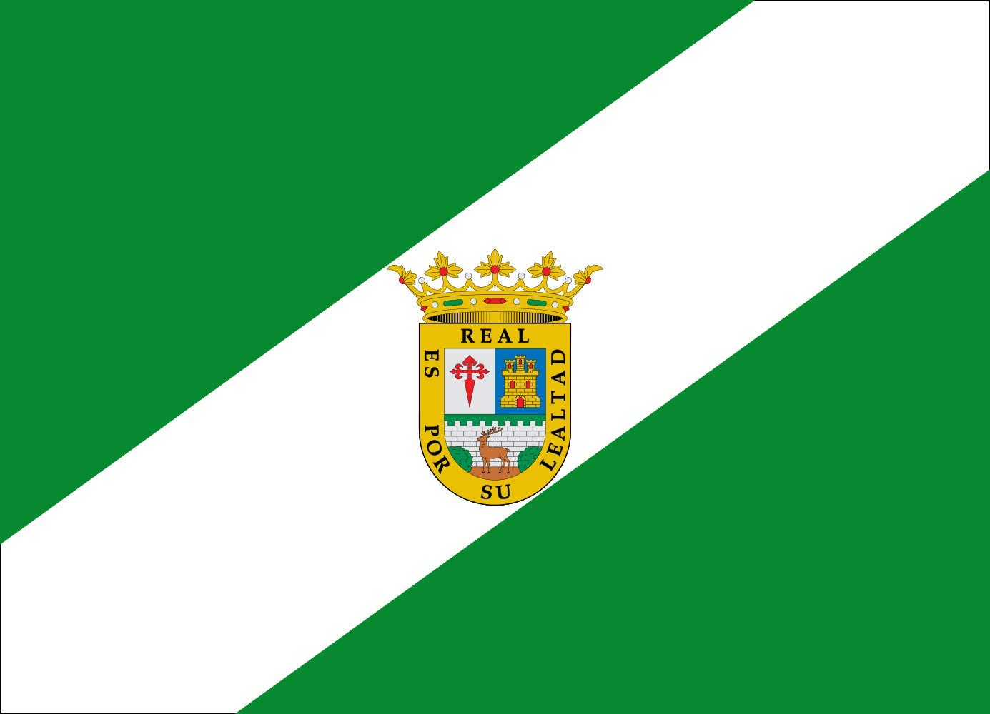 Drapeau XL El Real de la Jara Sevilla grand format pour mât extérieur