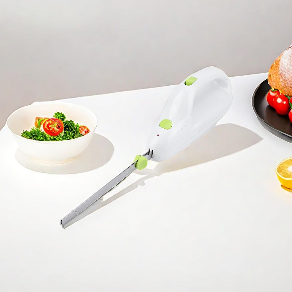 Brrnoo Elektrisches Brotmesser, Elektromesser für Fleisch Küche, Küchenmesser Elektrisch Fleischmesser Tiefkühlkost, zum Schneiden Von Fleisch Brot Käse Gemüse und Obst