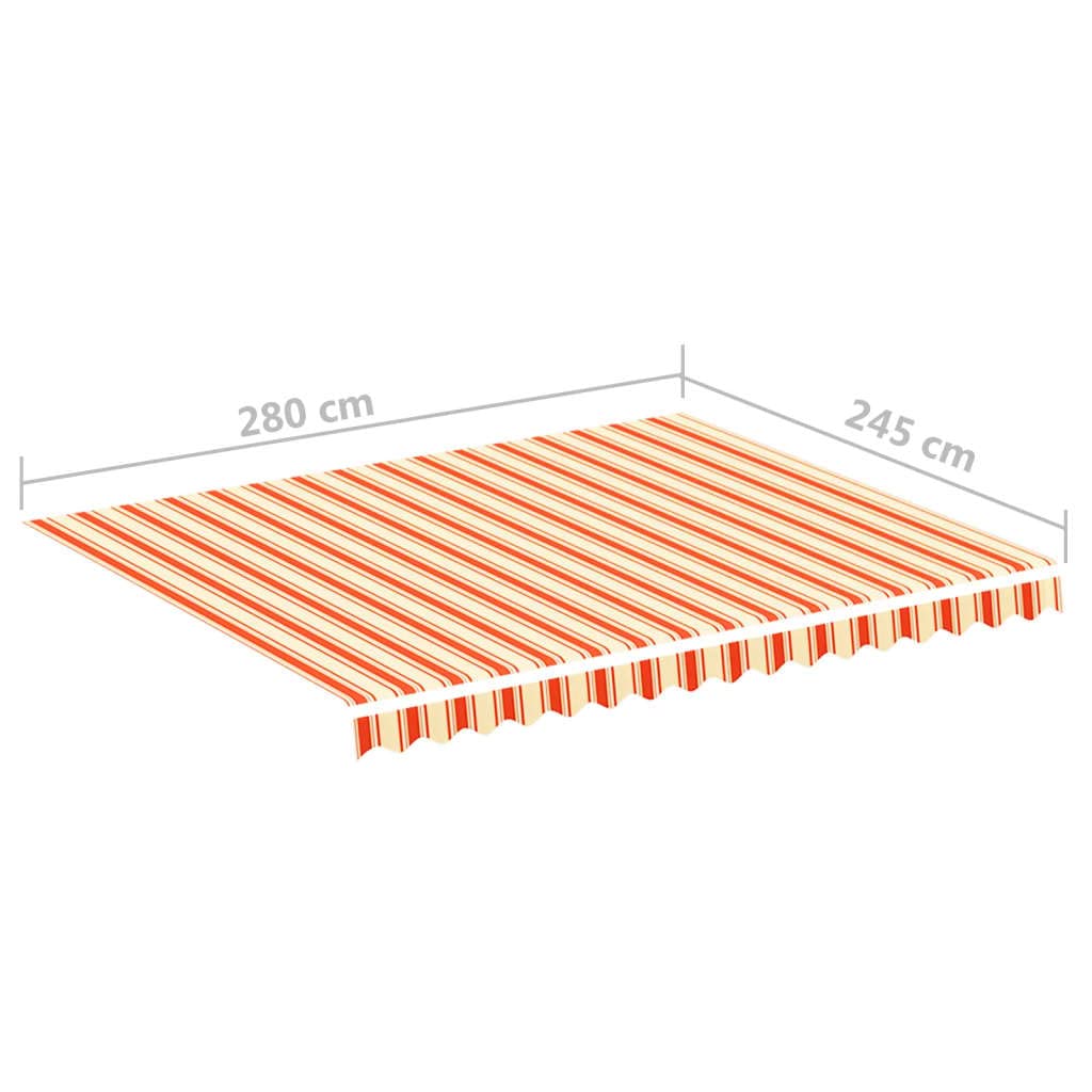 vidaXL Tessuto di Ricambio per Tenda da Sole Giallo e Arancio 3x2,5 m