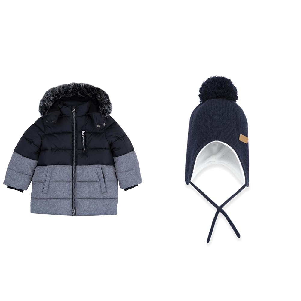 Chicco Giubbotto contre le froid avec son bonnet à ponpon gris - 4
