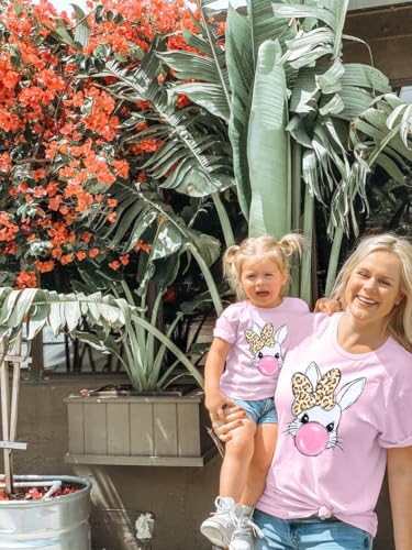 Image of Mommy and Me Easter Outfits: Toddler Easter Shirts Boys Girls T-Shirt Casual Short Sleeve Matching Cute Tee Tops