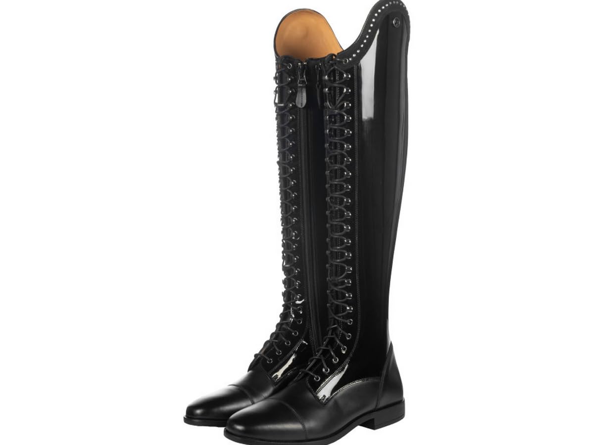 HKM Damen Amalfi Lack Normal/Extra Weit Reitstiefel