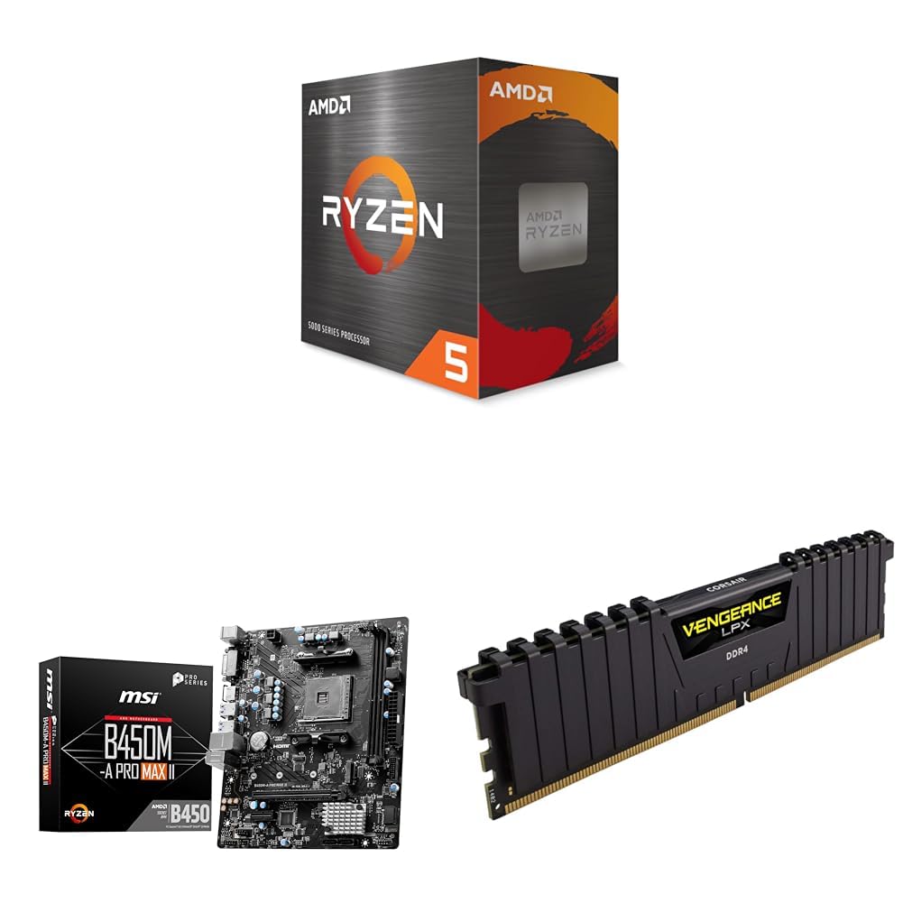 5 Ryzen B450 MSI 5500 gen 3rd 3000 Ryzen (AMD Motherboard Gaming II MAX TOMAHAWK B450 16GB 計 ×2 8GB DDR4 CPU