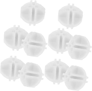 KOMBIUDA 10pcs Closet Storage Organizer Ball-shaped White Buckle Wire Grid Shelf Connectors Storage Cabinet Buckle Easy Assembly Space-efficient