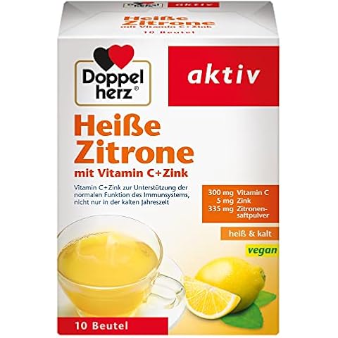 Doppelherz Heiße Zitrone - Vitamin C und Zink zur Unterstützung der normalen Funktion des Immunsystems Cover