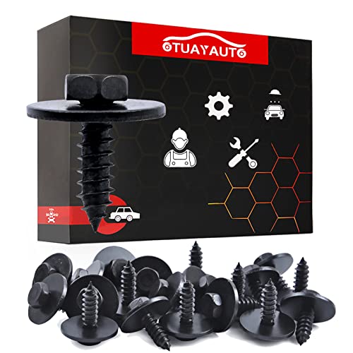 Image of OTUAYAUTO 20Pcs M4.8-1.61 x 16mm Hex Head Screw BMW Wheel Arch Trim Underfloor Coating Rear Trim Cover Underhood Shield, Replacement for E90 E83 E82 E71 E70 E66 E63 E60, 07147129160, 07-14-7-129-160
