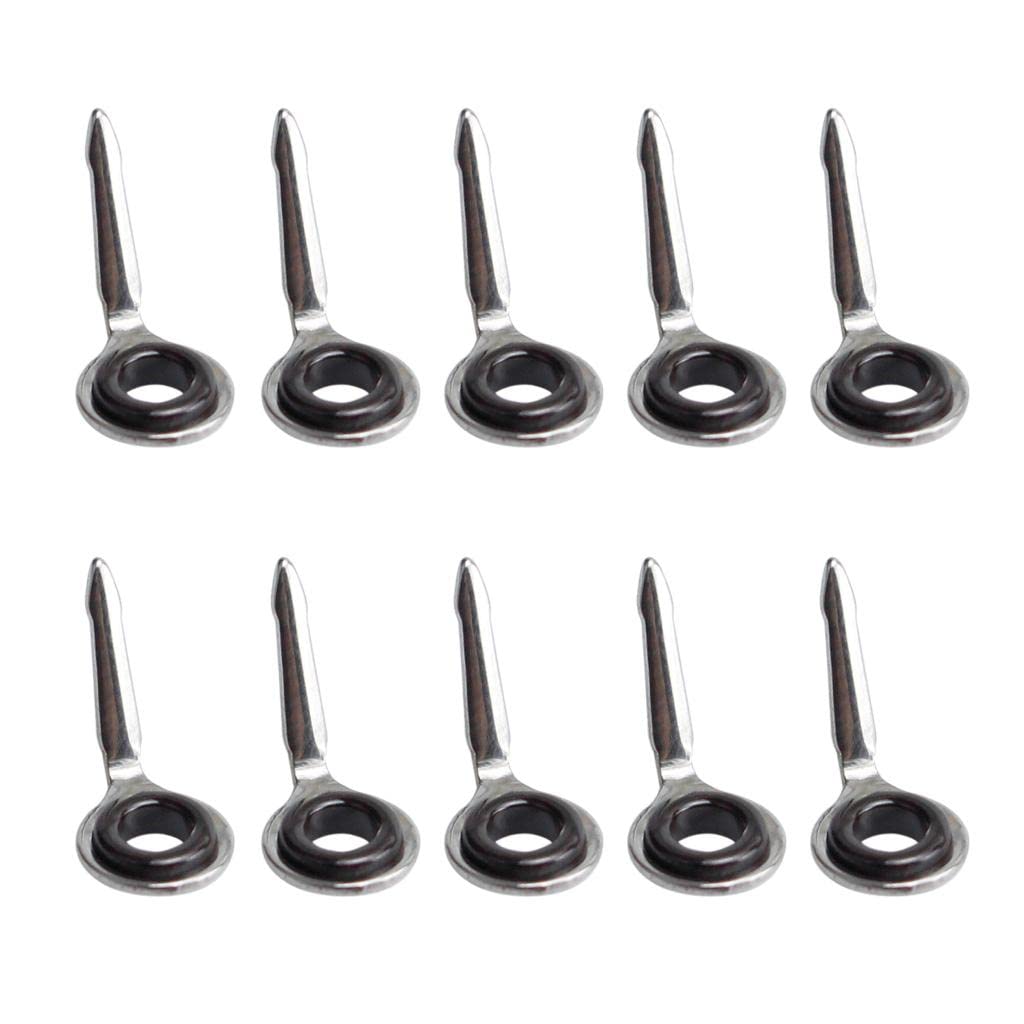 10x Stainless Steel Fishing Rod Guides Fishing Rod Tip Repair Kit White 5 | Sporting Goods | Fishing | Rods | Rod Building & Repair | 10 Pieces Fishing Rod Guides-image-22